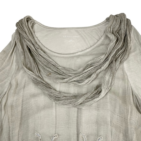 Soft Surroundings Silk Beaux Arts Tunic & Cami Large - Picture 7 of 15